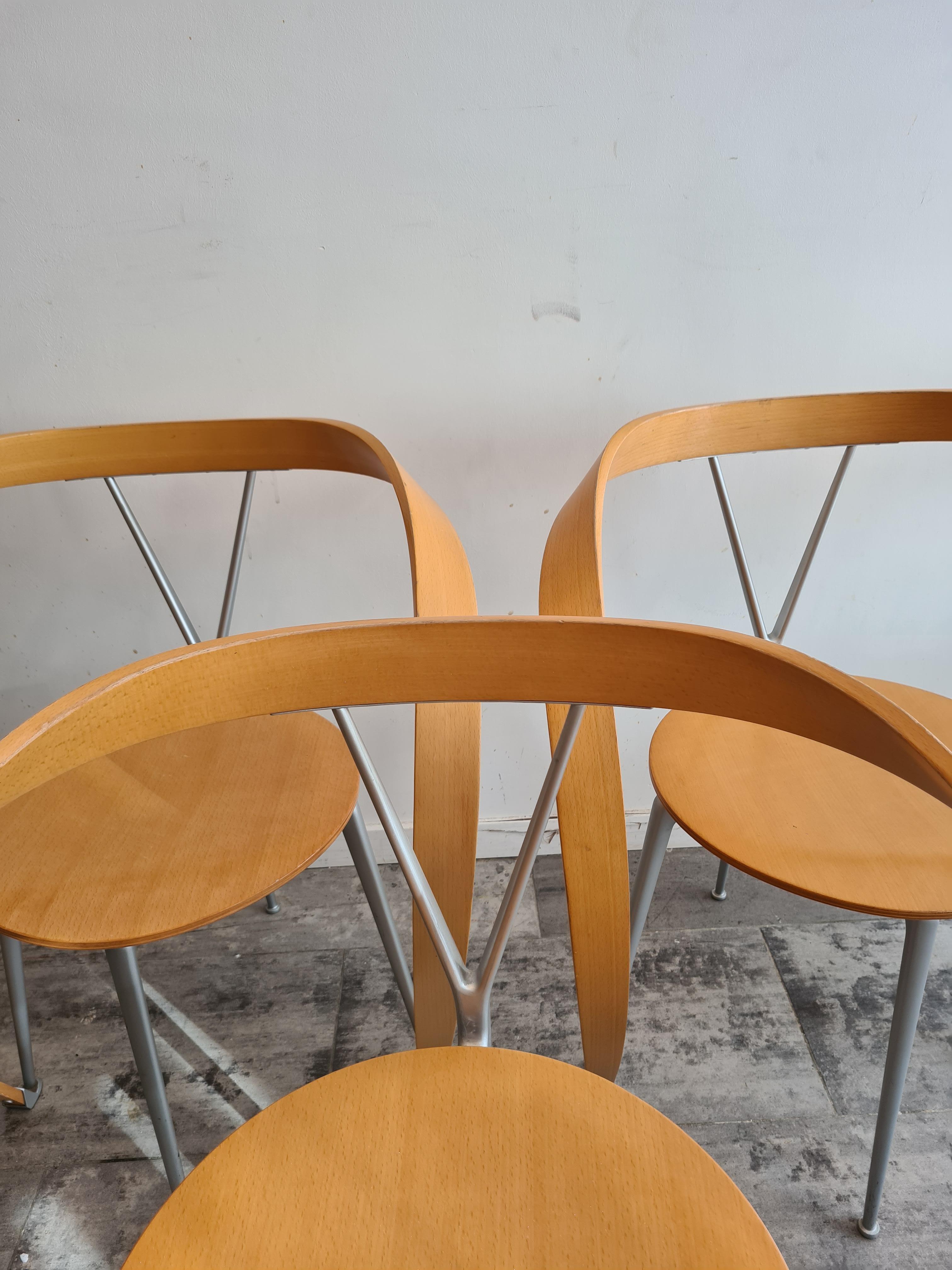 Late 20th Century Revers Dining Chairs by Andrea Branzi for Cassina, 1990s, Set of 6