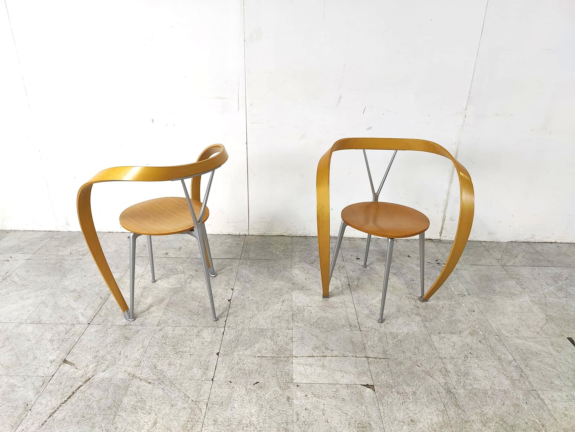 Revers Dining Chairs by Andrea Branzi for Cassina, 1993, Set of 6 3