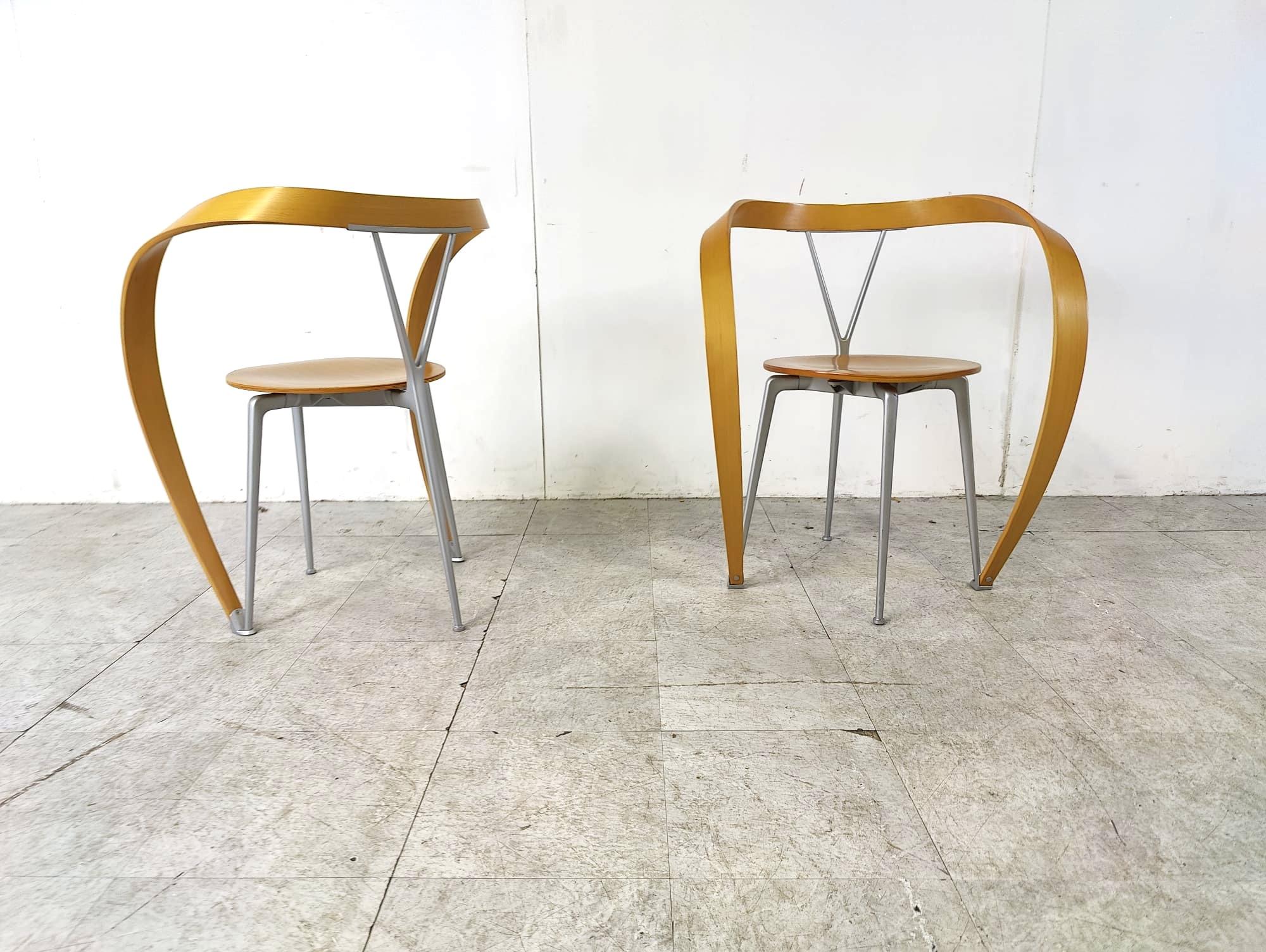 Revers Dining Chairs by Andrea Branzi for Cassina, 1993, Set of 6 5