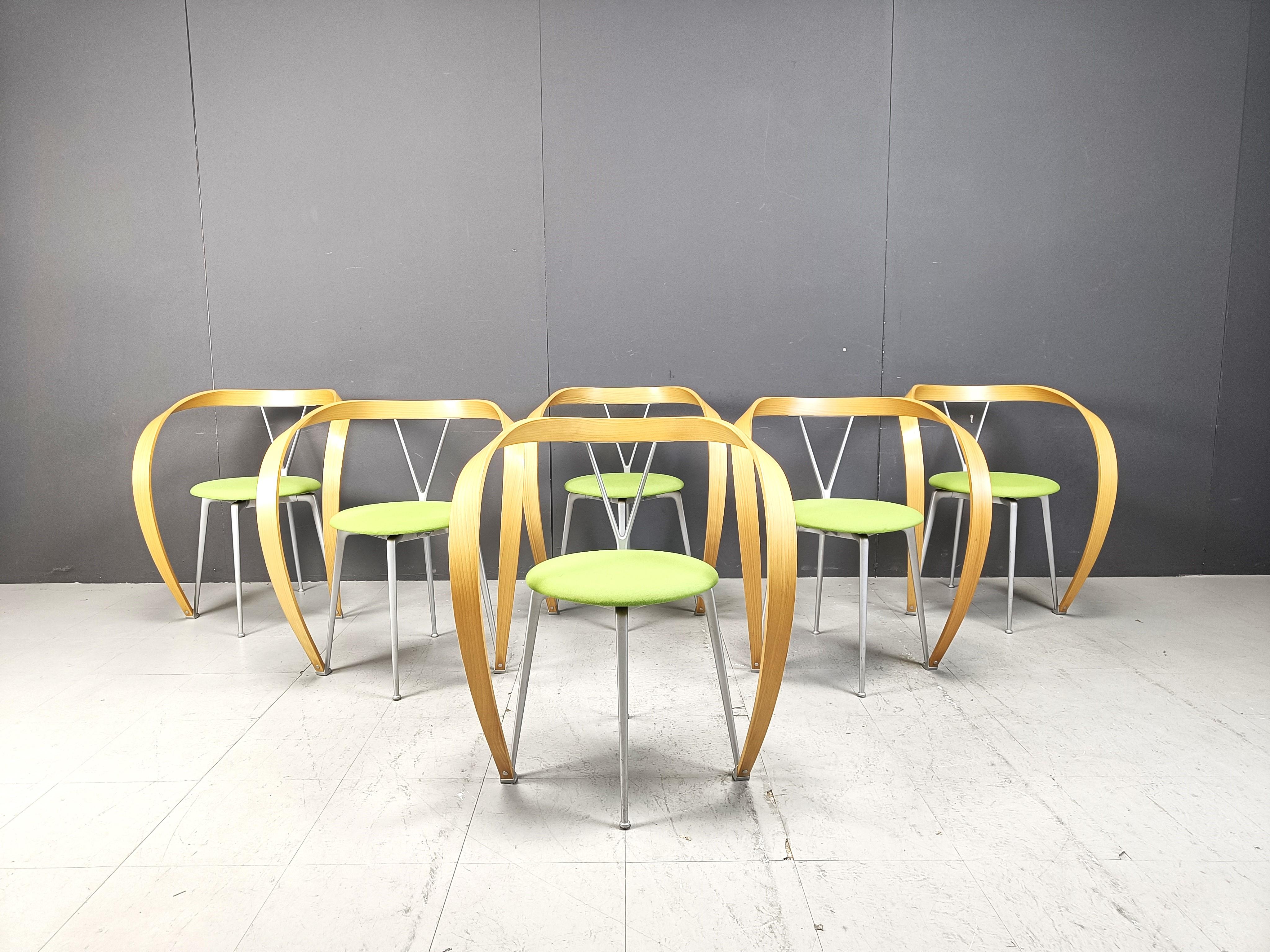Esszimmerstühle mit Revers von Andrea Branzi für Cassina, 1993, 6er-Set (Italienisch) im Angebot