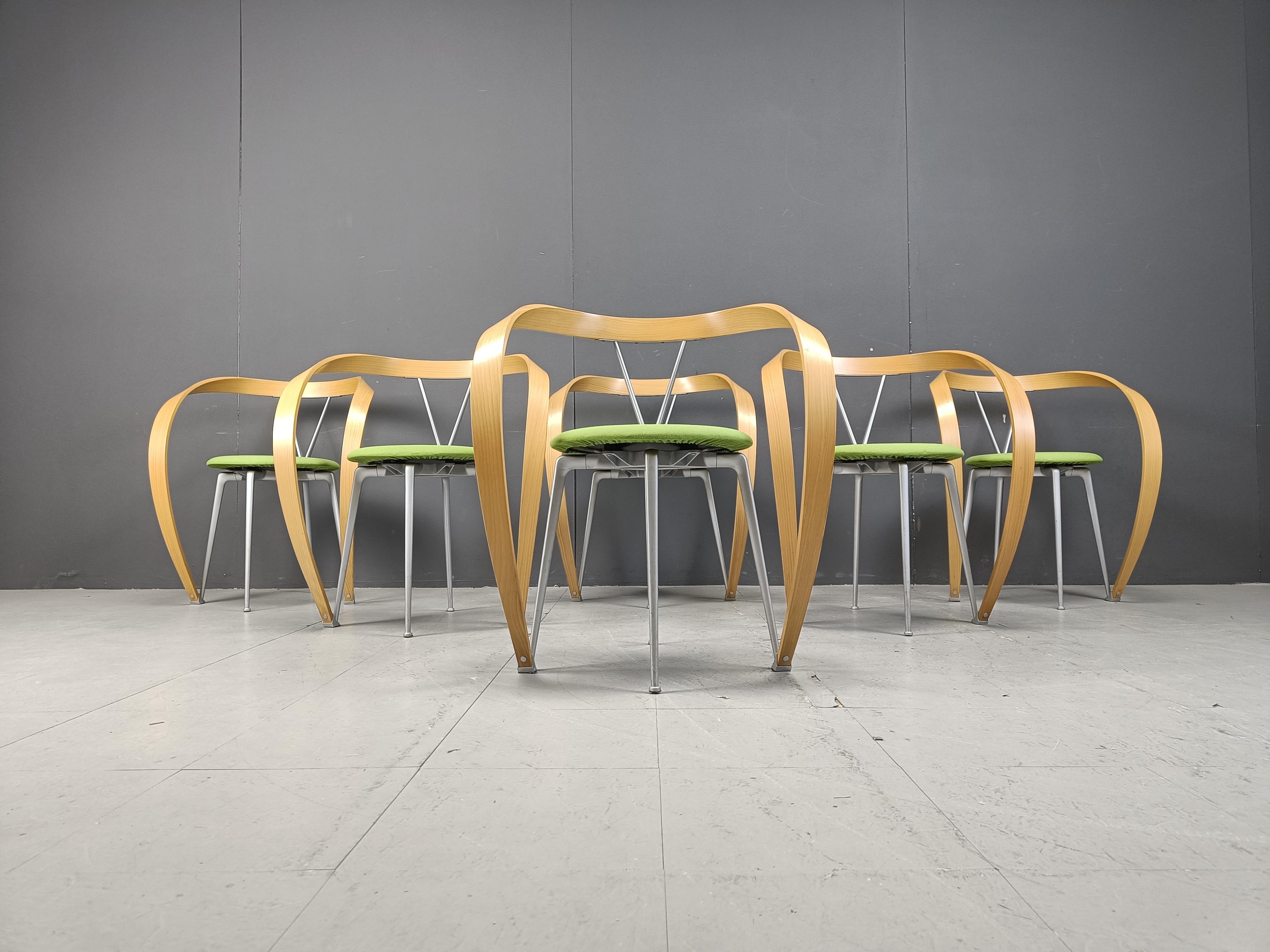 Esszimmerstühle mit Revers von Andrea Branzi für Cassina, 1993, 6er-Set (Ende des 20. Jahrhunderts) im Angebot