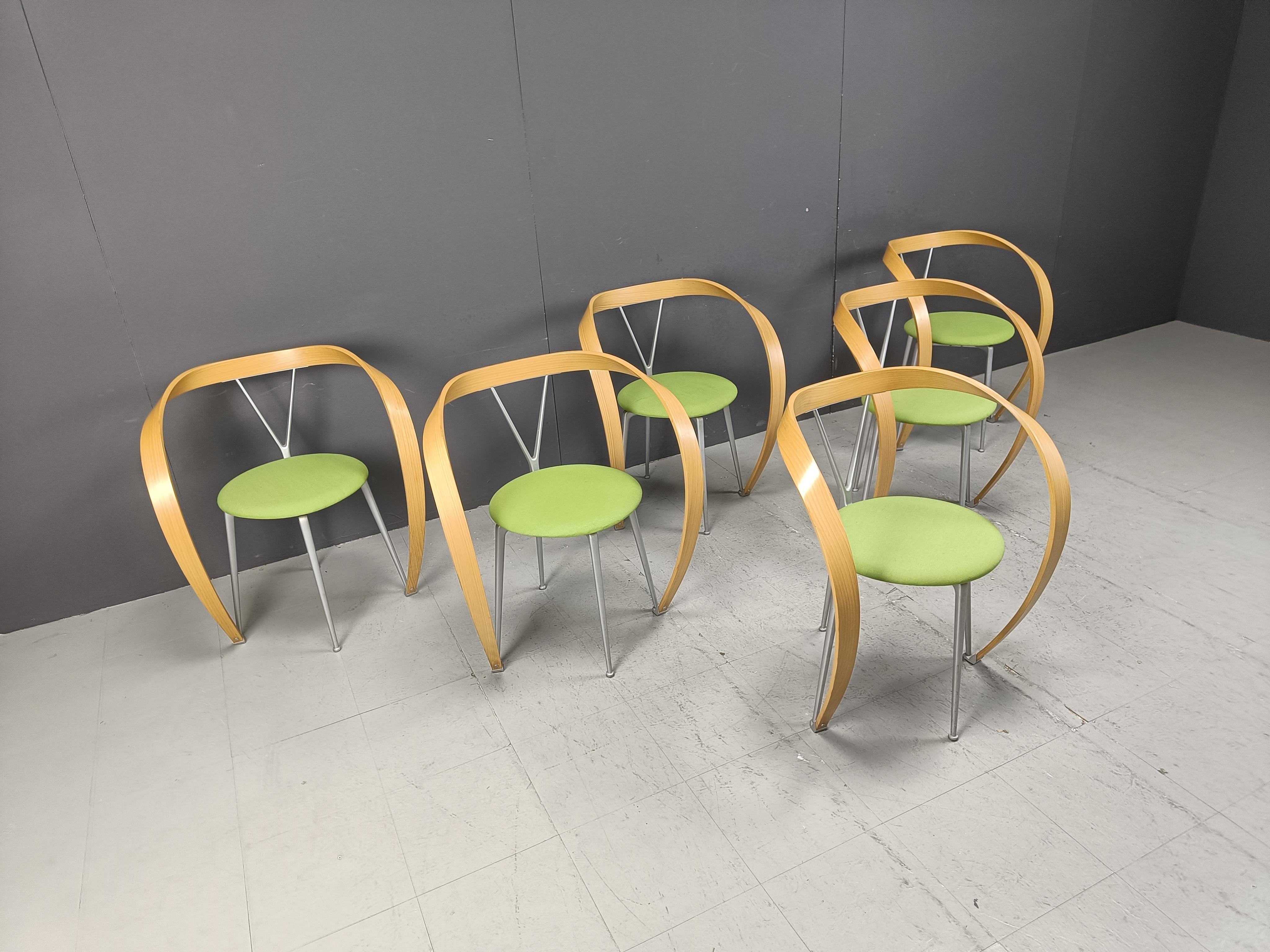Esszimmerstühle mit Revers von Andrea Branzi für Cassina, 1993, 6er-Set im Angebot 1