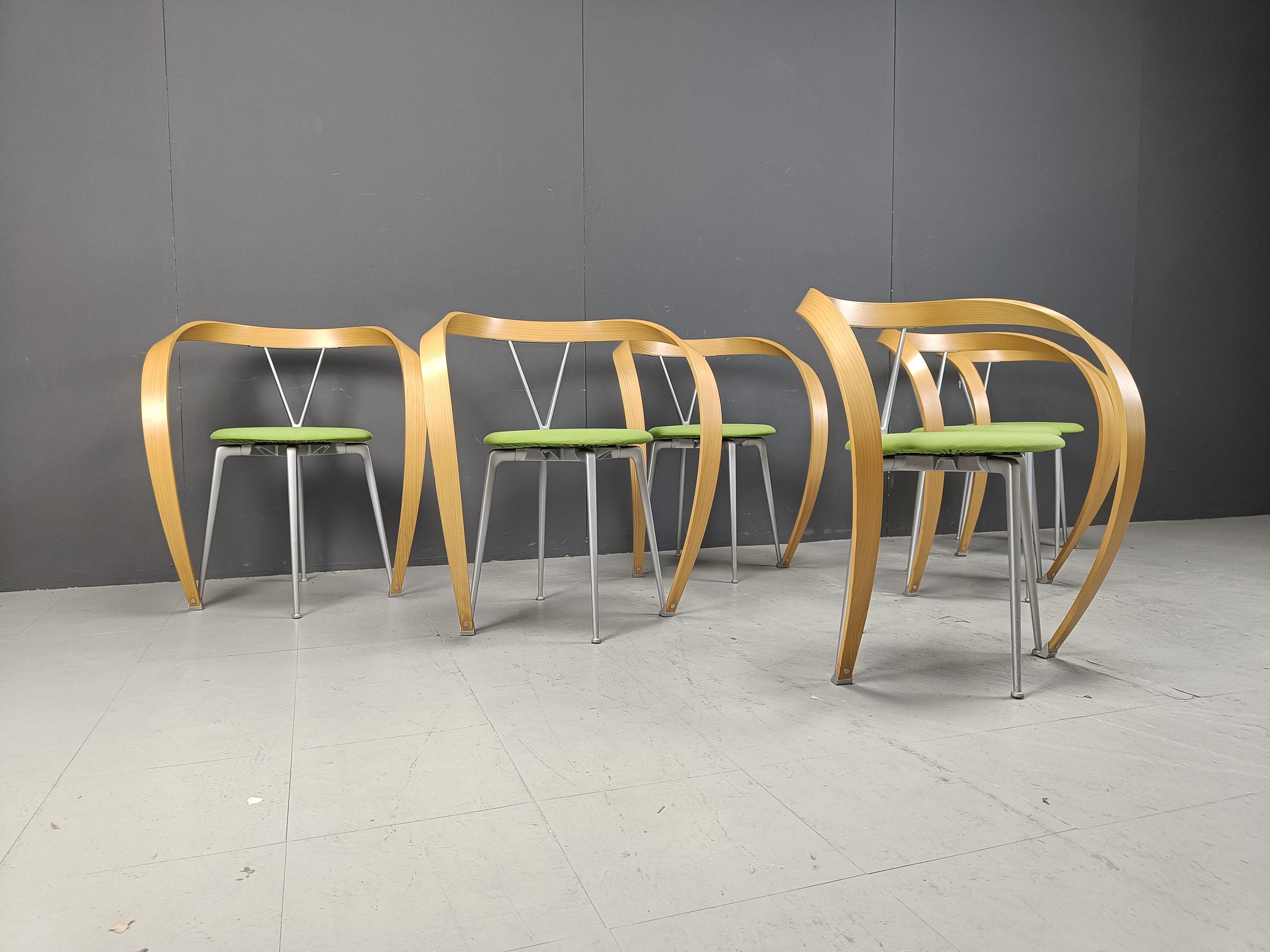 Esszimmerstühle mit Revers von Andrea Branzi für Cassina, 1993, 6er-Set im Angebot 2