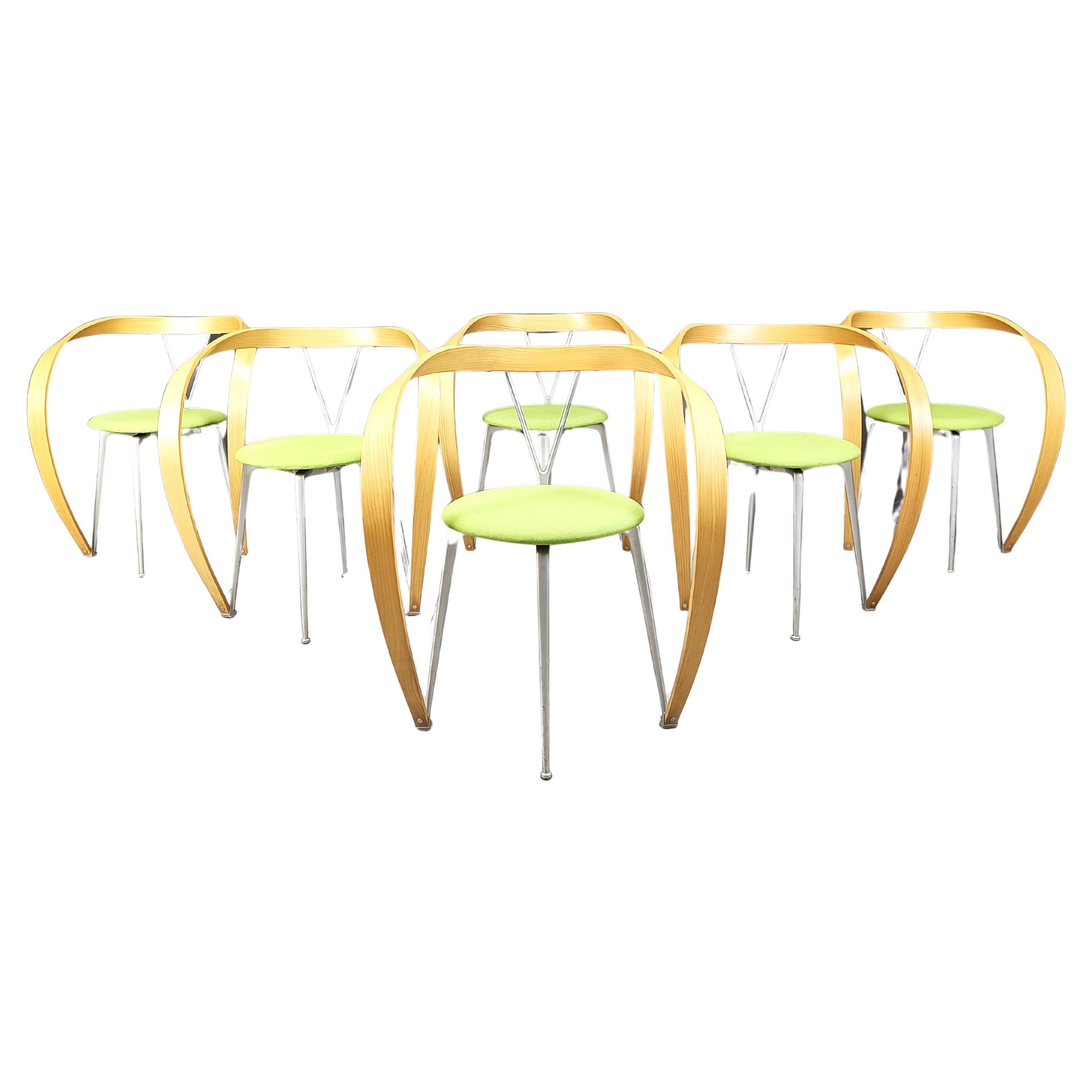 Revers Dining Chairs by Andrea Branzi for Cassina, 1993, Set of 6