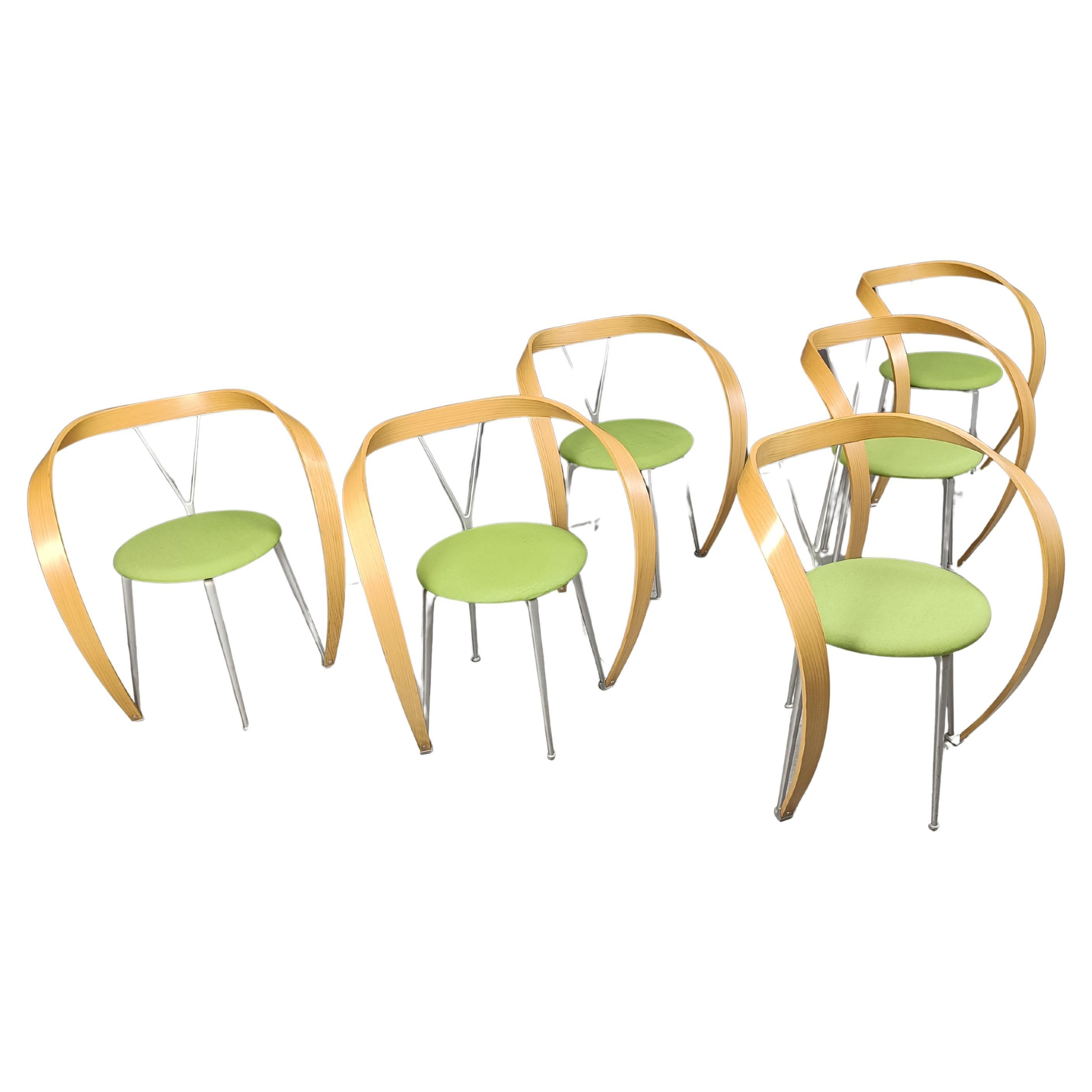 Chaises de salle à manger Revers d'Andrea Branzi pour Cassina, 1993, lot de 6 en vente