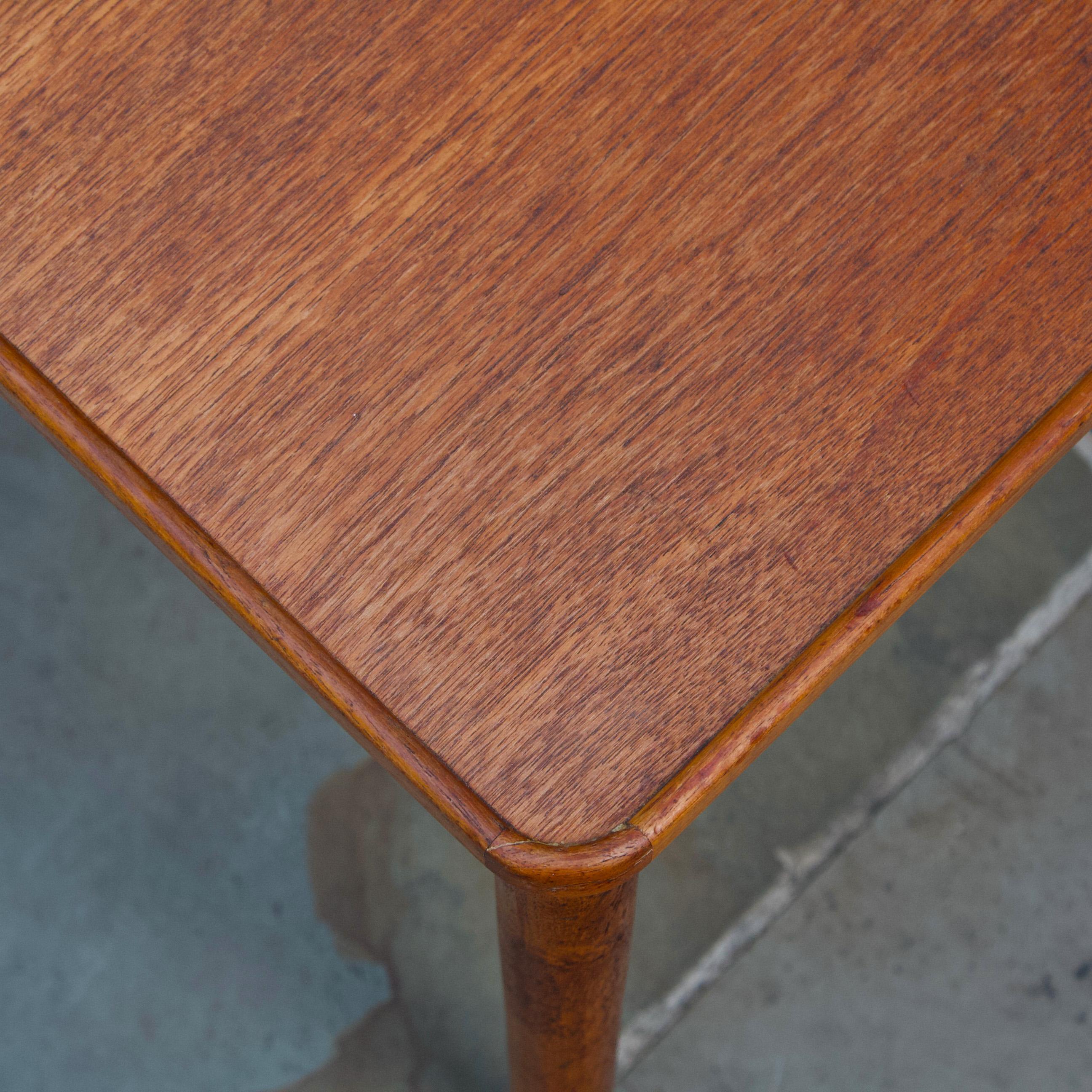 Formica Reversable Teak Side Table by  Povl Wilhelm Wohlert