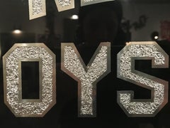 Reverse Glass Painted Sign “Fresh Fish Oysters”