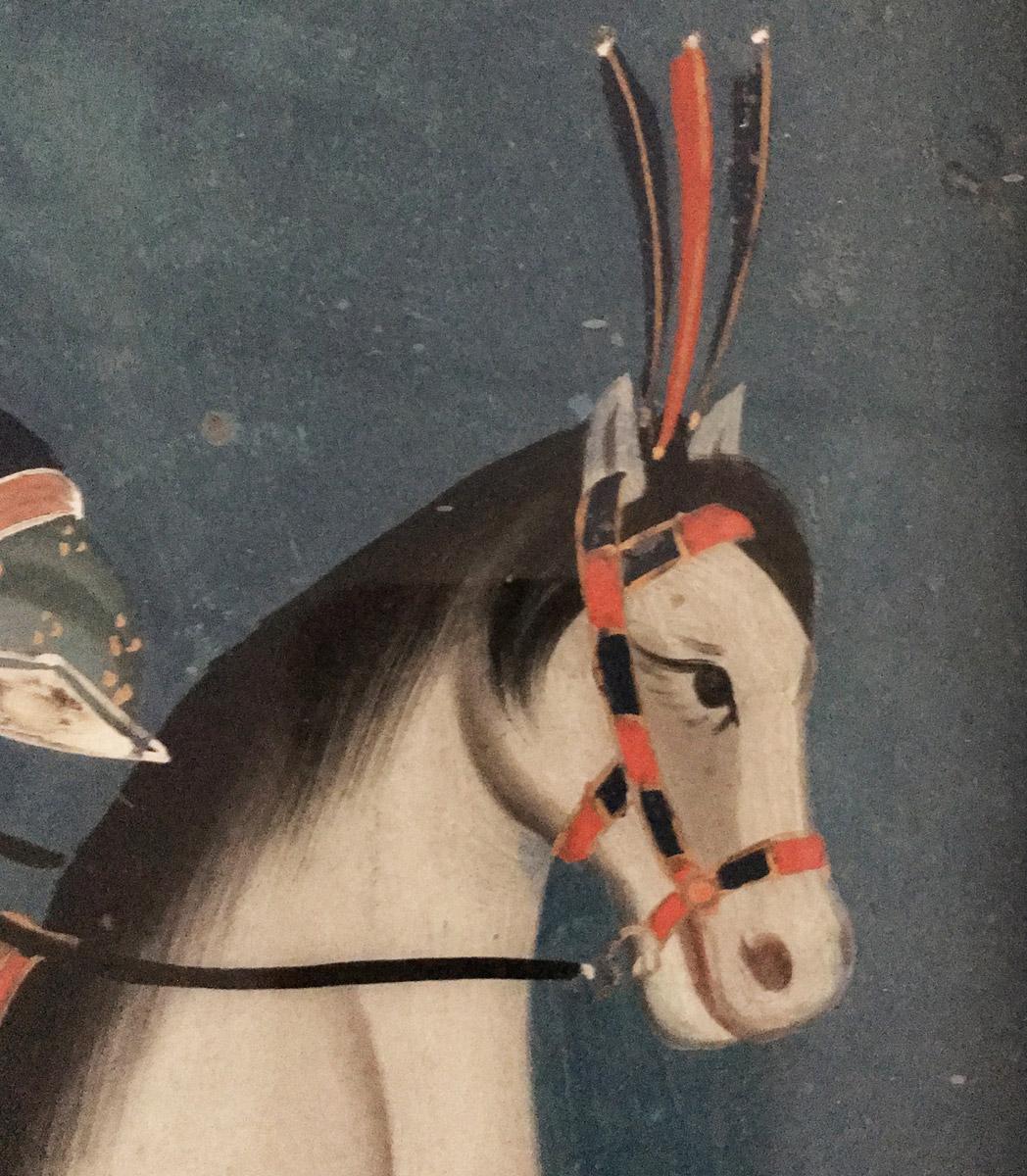 Indian Reverse Glass Painting of a Mogul