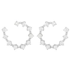 Reverse Hoop Earring with Diamonds