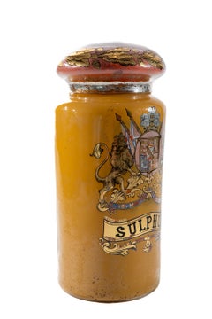 Reverse Painted Apothecary Jar, Circa 1870