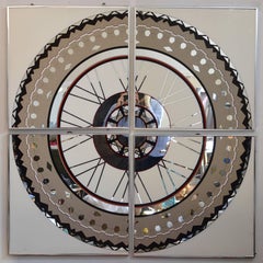 Reverse Painted Glass Decorative Art Wall Panel