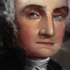 Reverse Painting on Glass of George and Martha Washington by W. M. Prior