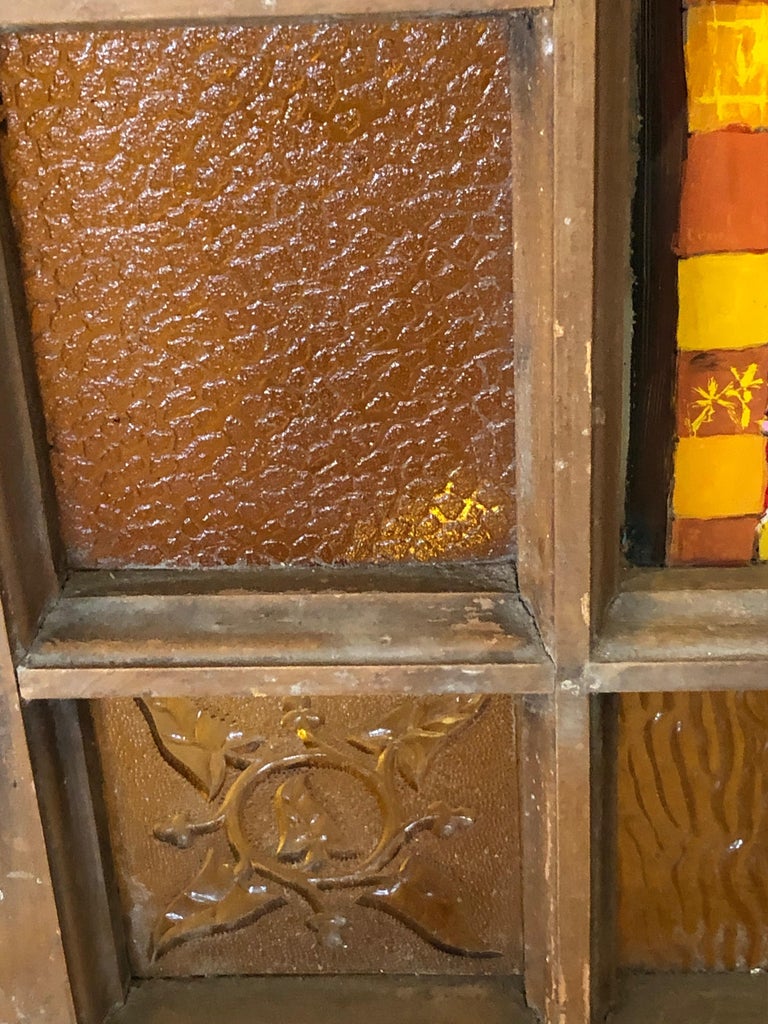 Reverse Painting on Glass Window with Stained Glass at 1stDibs paintings on glass for sale