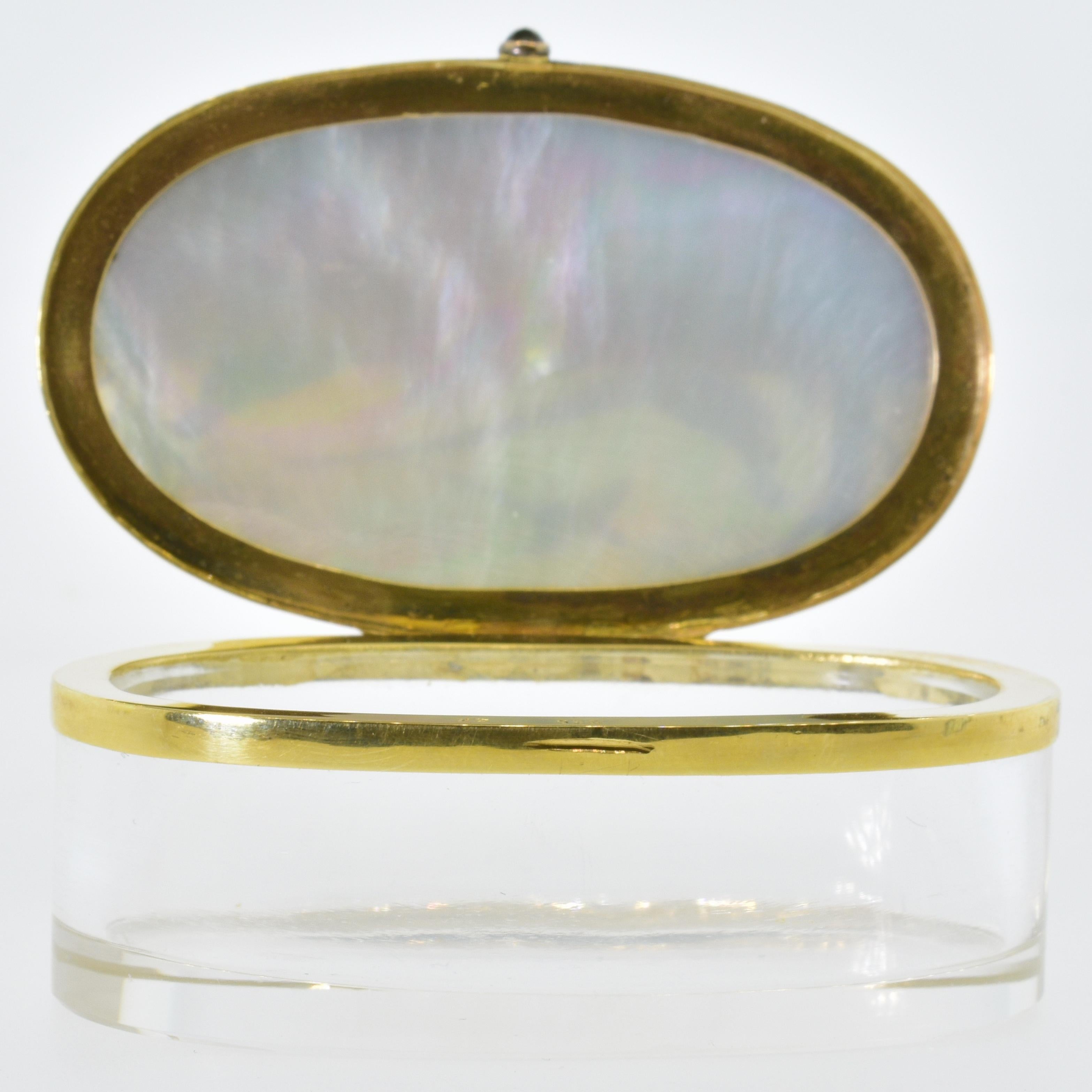 Reverse Painting under Crystal Gold Box, circa 1890 2