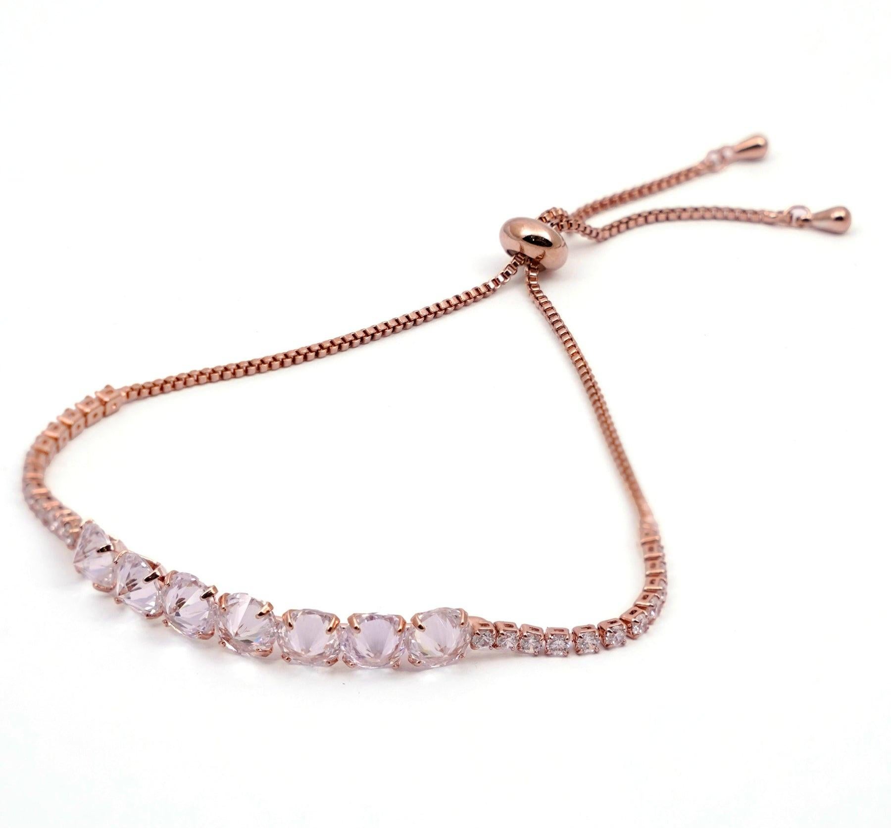 Art Déco Moissanite con borchie inverse da donna  bracciali 925 Bracciali a catena in argento in vendita