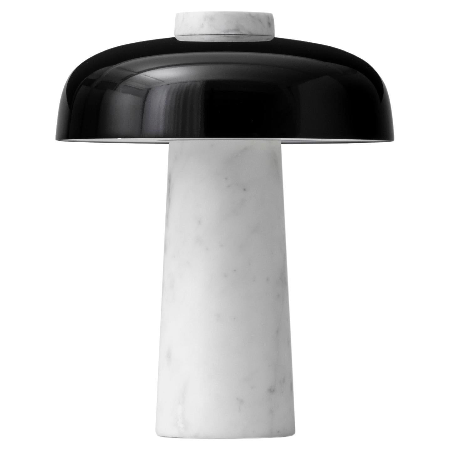 Lámpara de sobremesa Reverse, mármol de Carrara y negro, de Aleksandar Lazic para Audo en venta