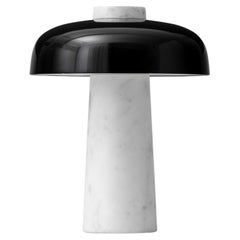 Umgekehrte Tischlampe, Carrara-Marmor und Schwarz, von Aleksandar Lazic für Audo