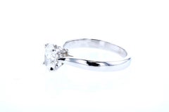 Reverse Taper Oval Diamond Solitaire Engagement Ring