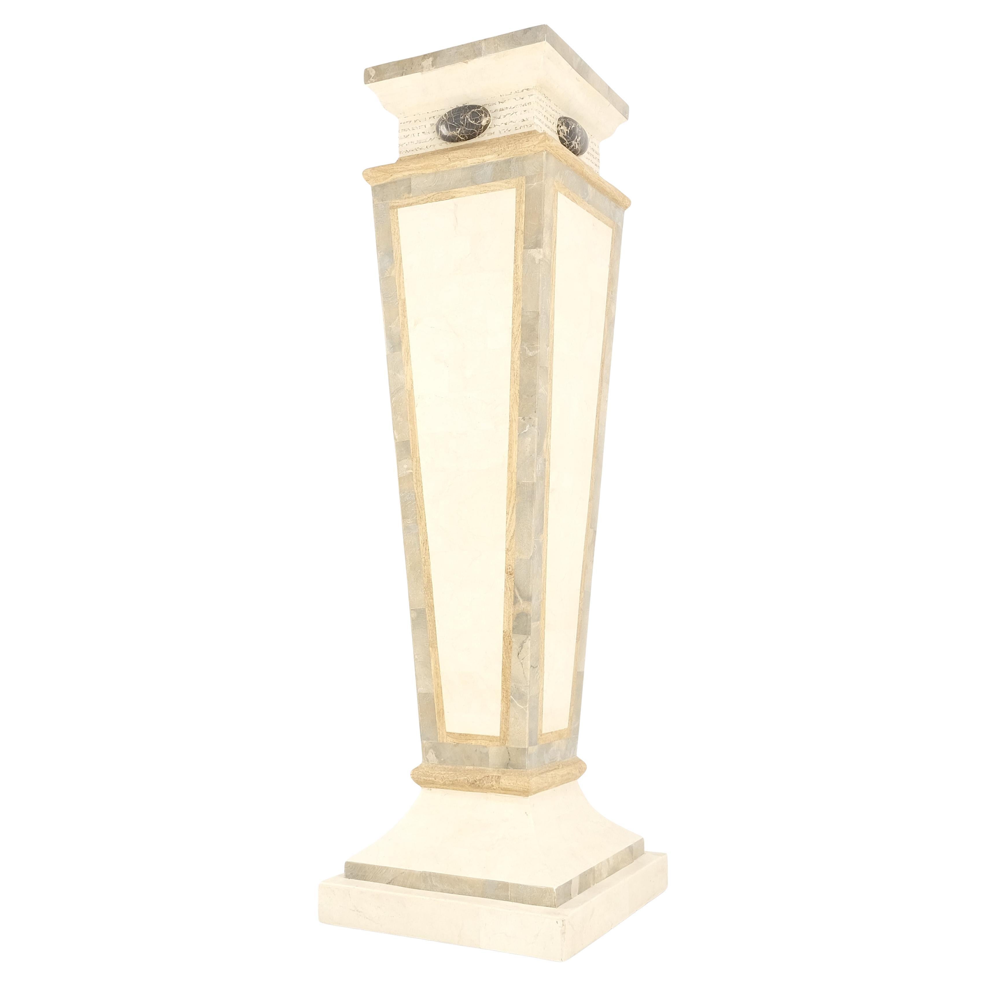 ¡Forma de Obelisco Invertido Cuadrado Cónico Mármol Enchapado Pedestal MINT!
