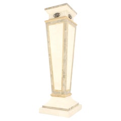 ¡Forma de Obelisco Invertido Cuadrado Cónico Mármol Enchapado Pedestal MINT!