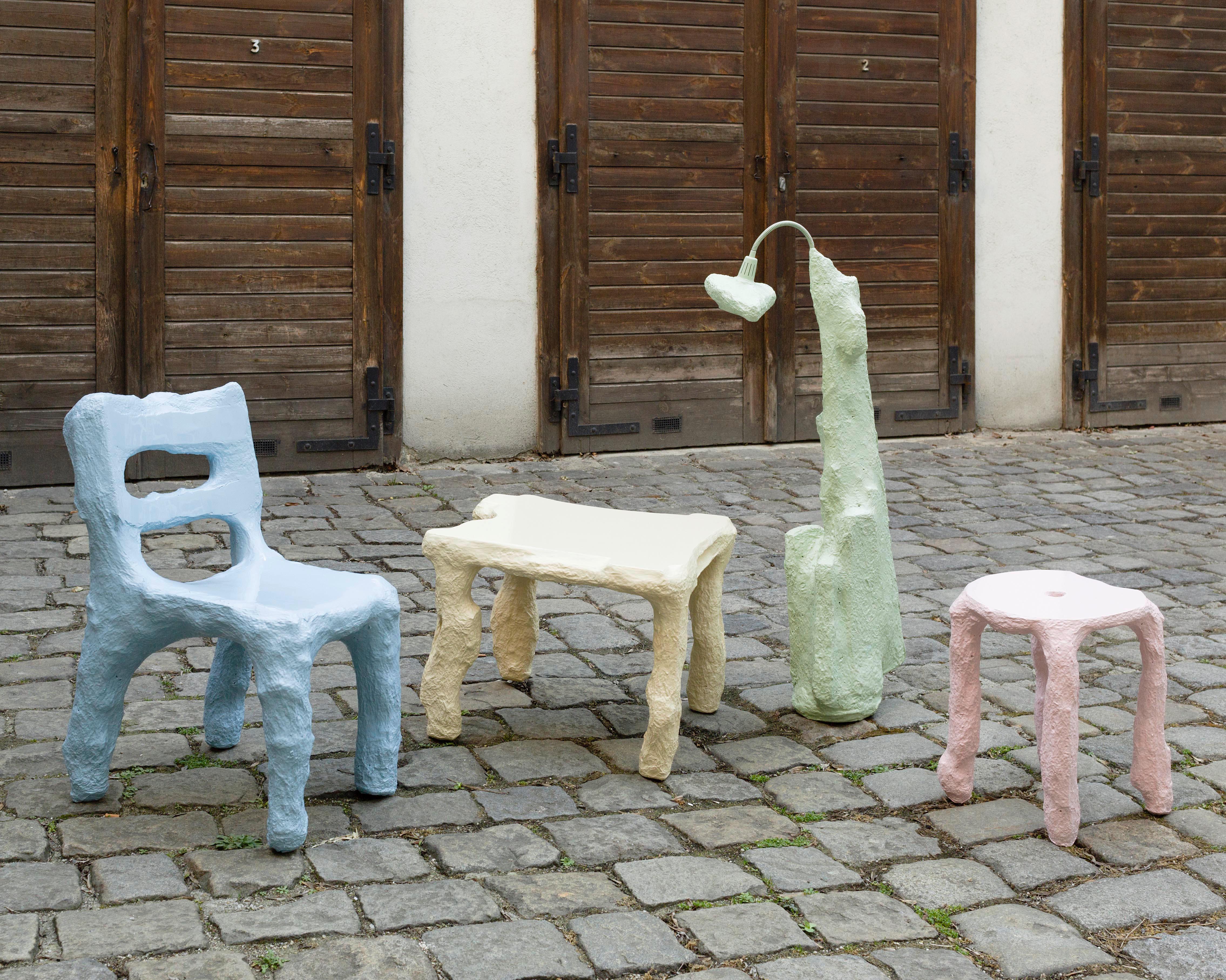 Contemporary Reversed Process Stool by Philipp Aduatz For Sale