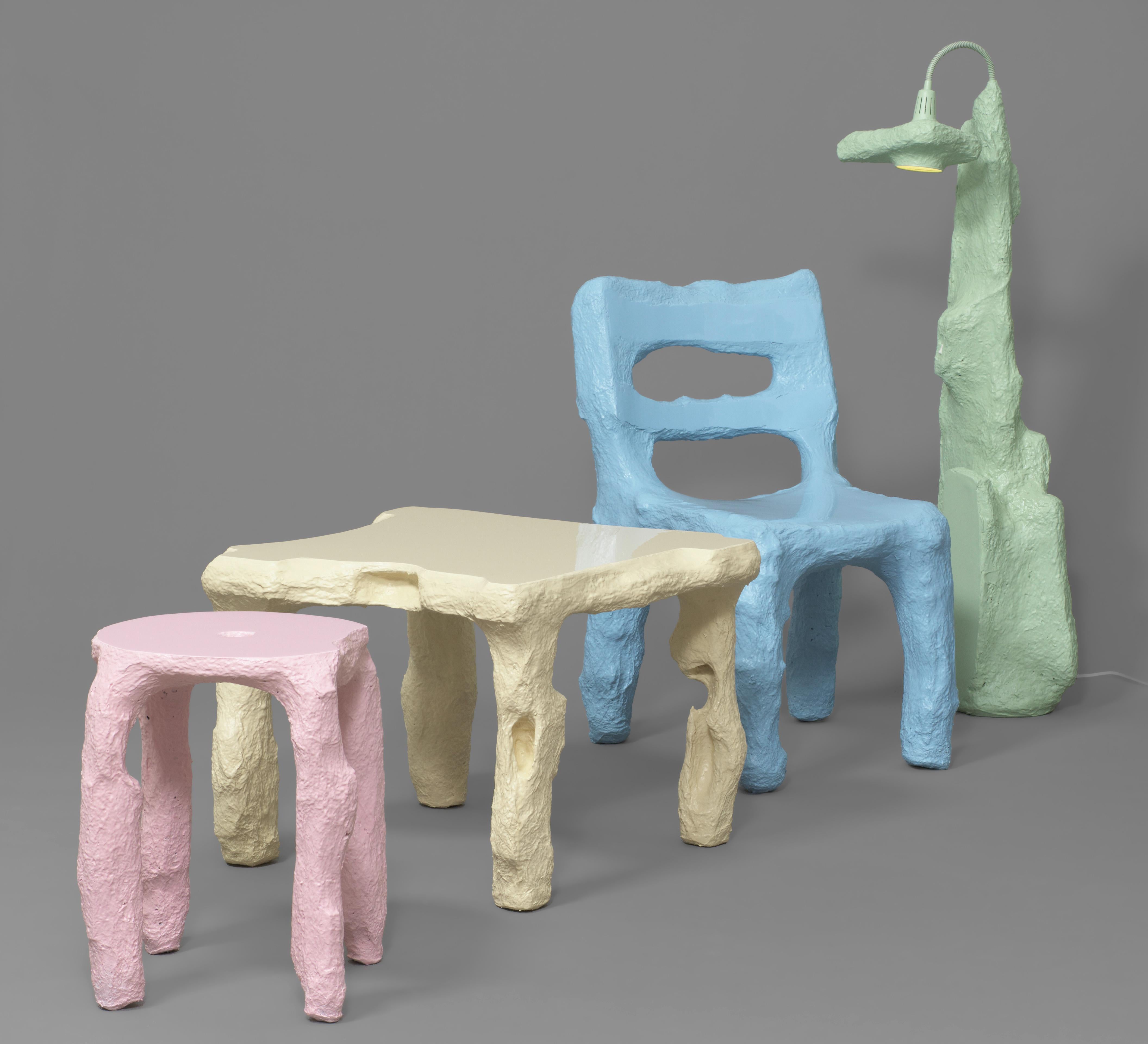 Resin Reversed Process Stool by Philipp Aduatz For Sale