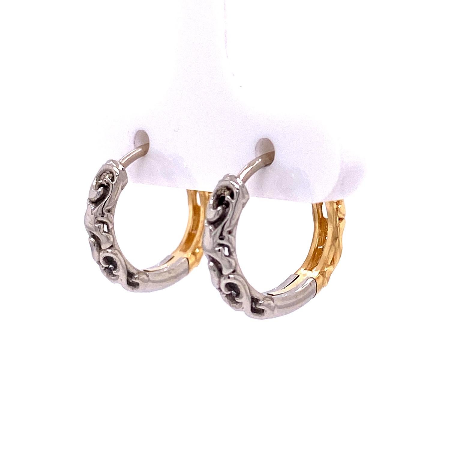 Contemporary Reversible 18k Gold Hoops with 18k Rose Gold Diamond Loopy Earring Jackets For Sale