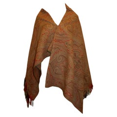 Reversible 18th century Paisley Shawl with fringing