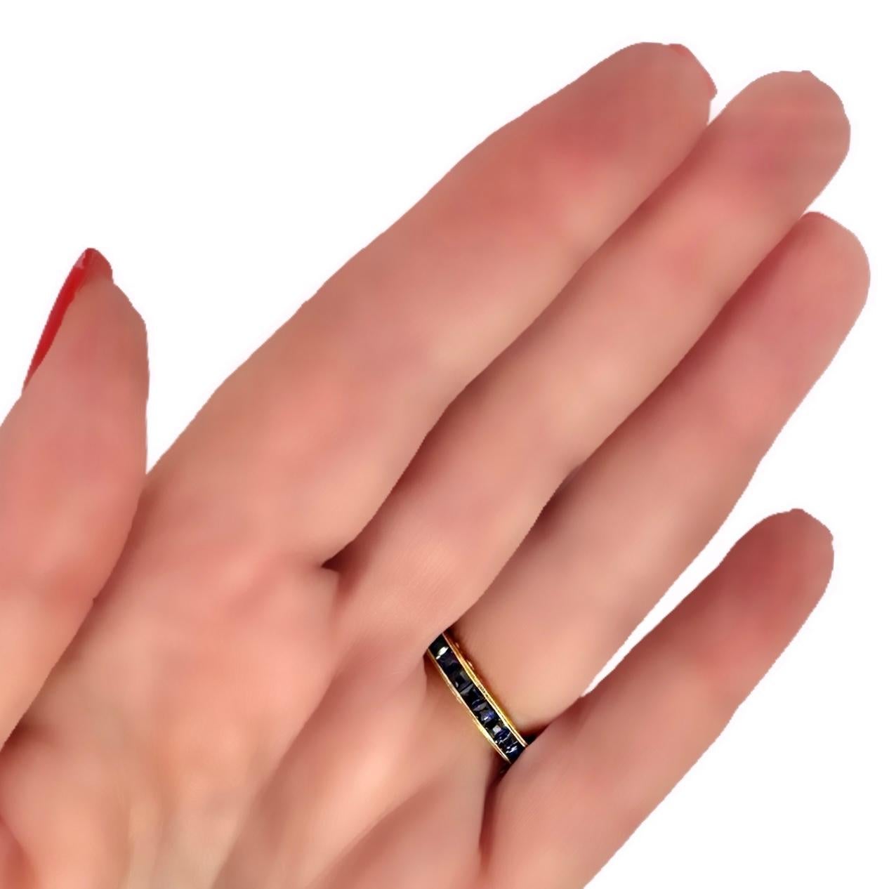 Anello reversibile a fascia larga a 3 file con rubini, diamanti e zaffiri in vendita 12