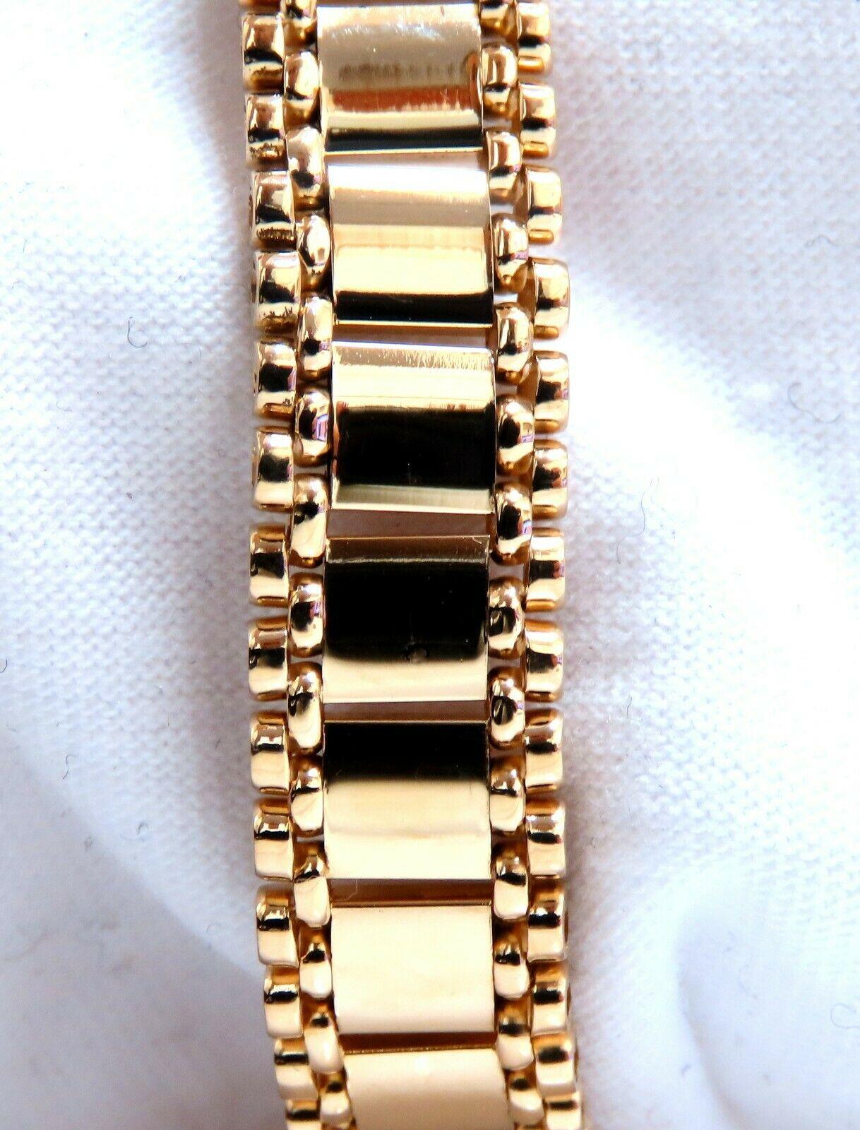 Collier réversible à 5 niveaux de maillons en or 14 carats à anneau courbé Unisexe en vente