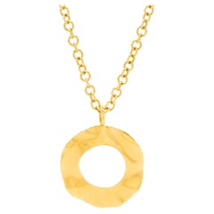 Reversible Circle Pendant in 22k Gold by Tagili