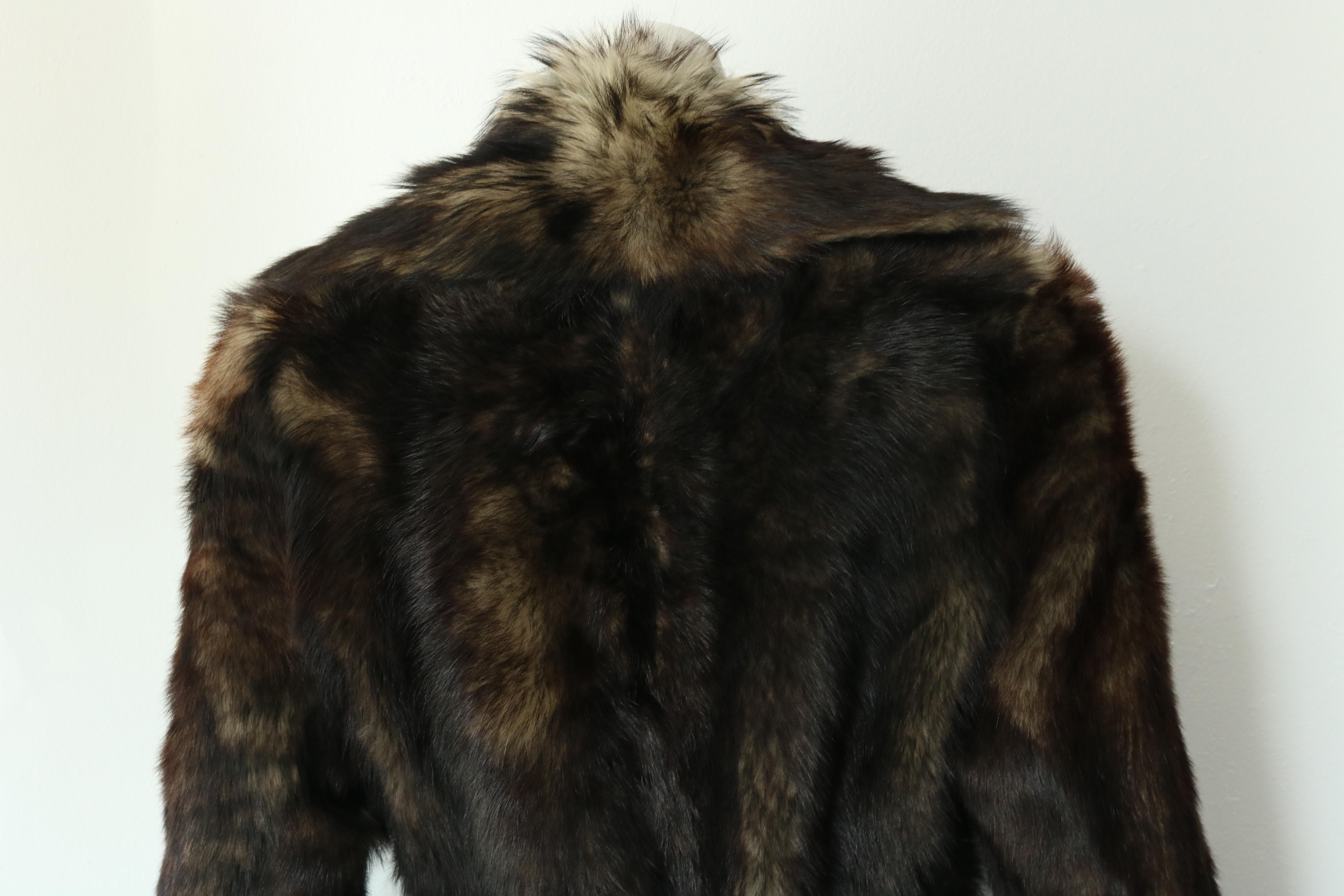 Reversible Fur and Leather coat  5