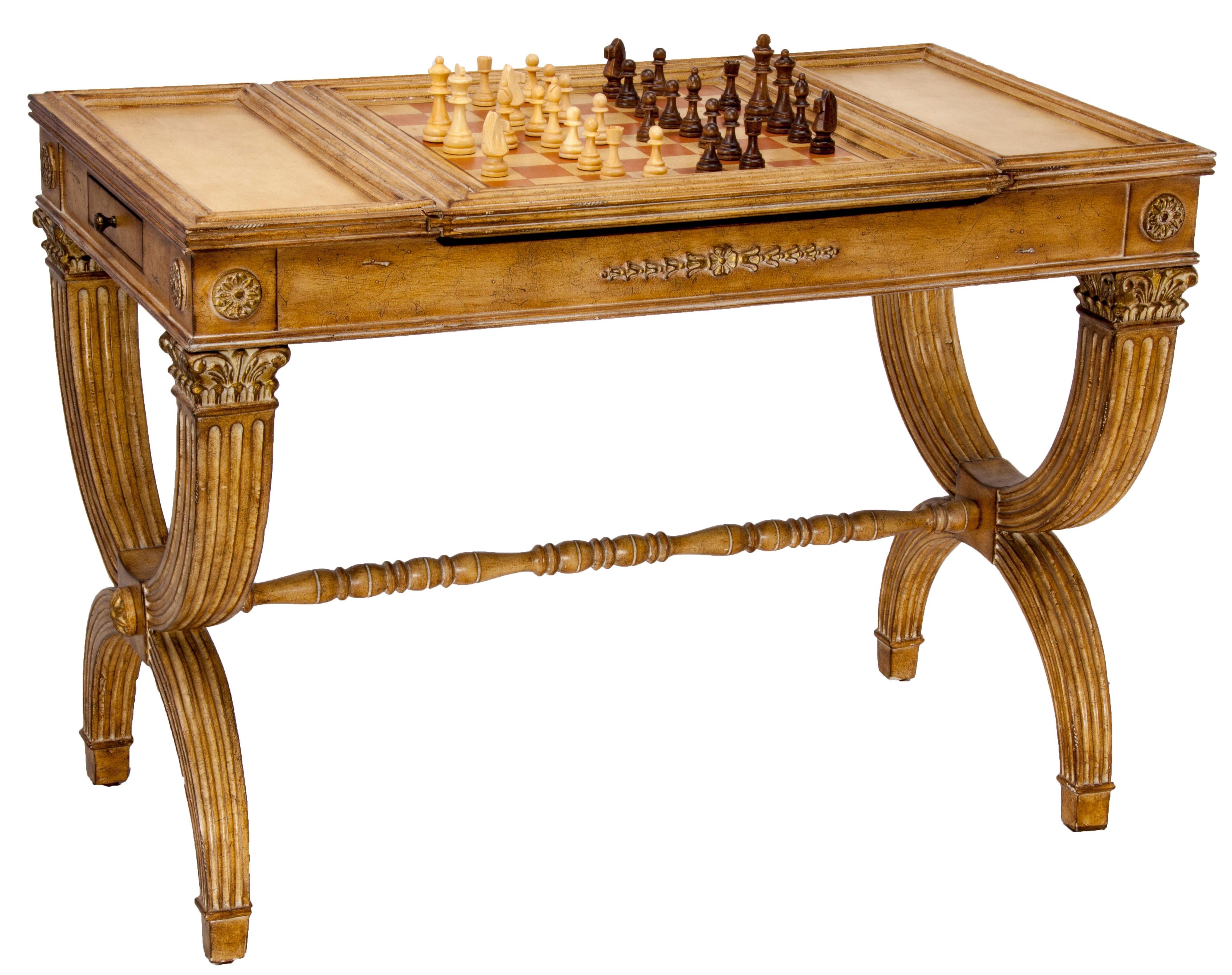 Reversible Gaming Partners Table - Neoclassical Style For Sale