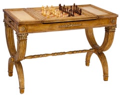 Reversible Gaming Partners Table - Neoclassical Style