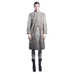 Reversible Golden Beige Astrakhan Fur Coat - 1960s French Bespoke