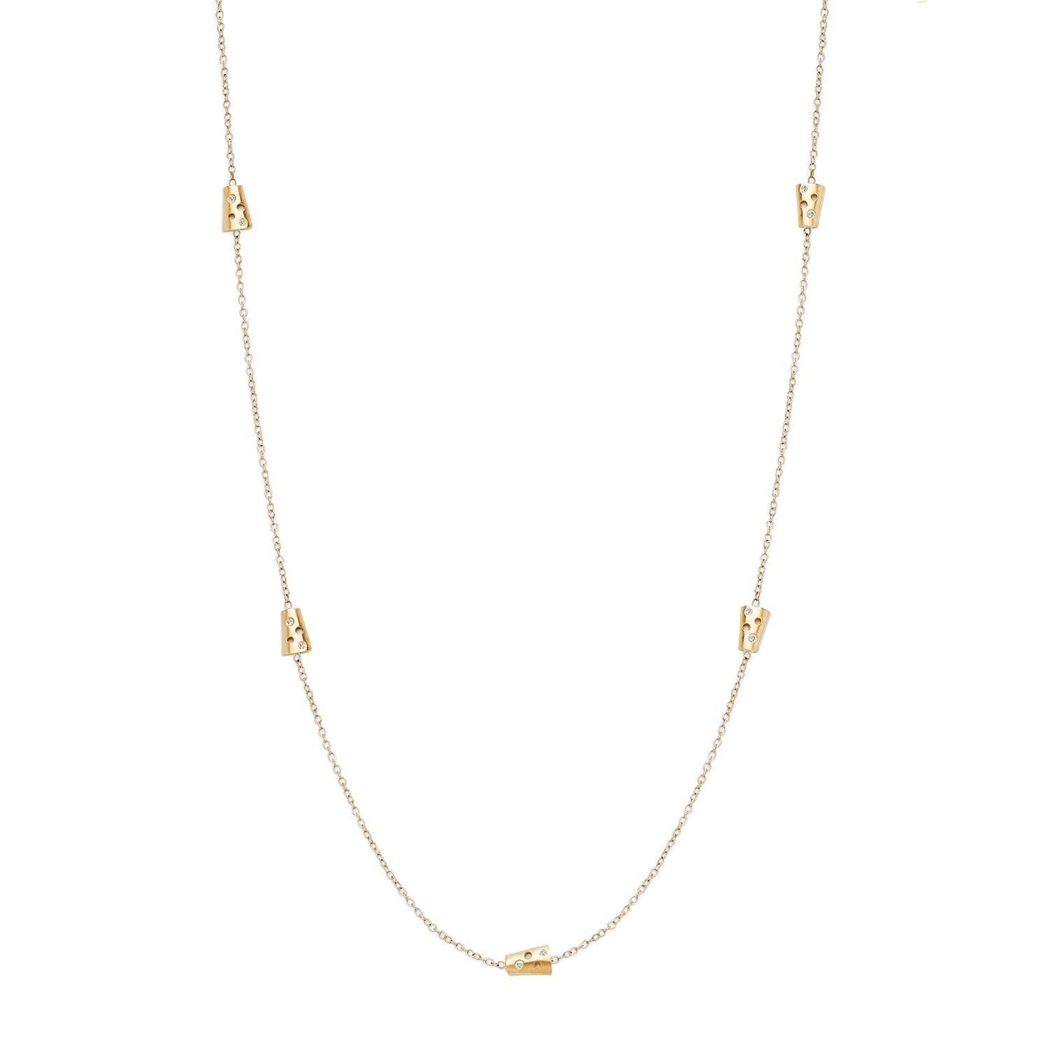 Reversible Helena Station Diamond Necklace For Sale