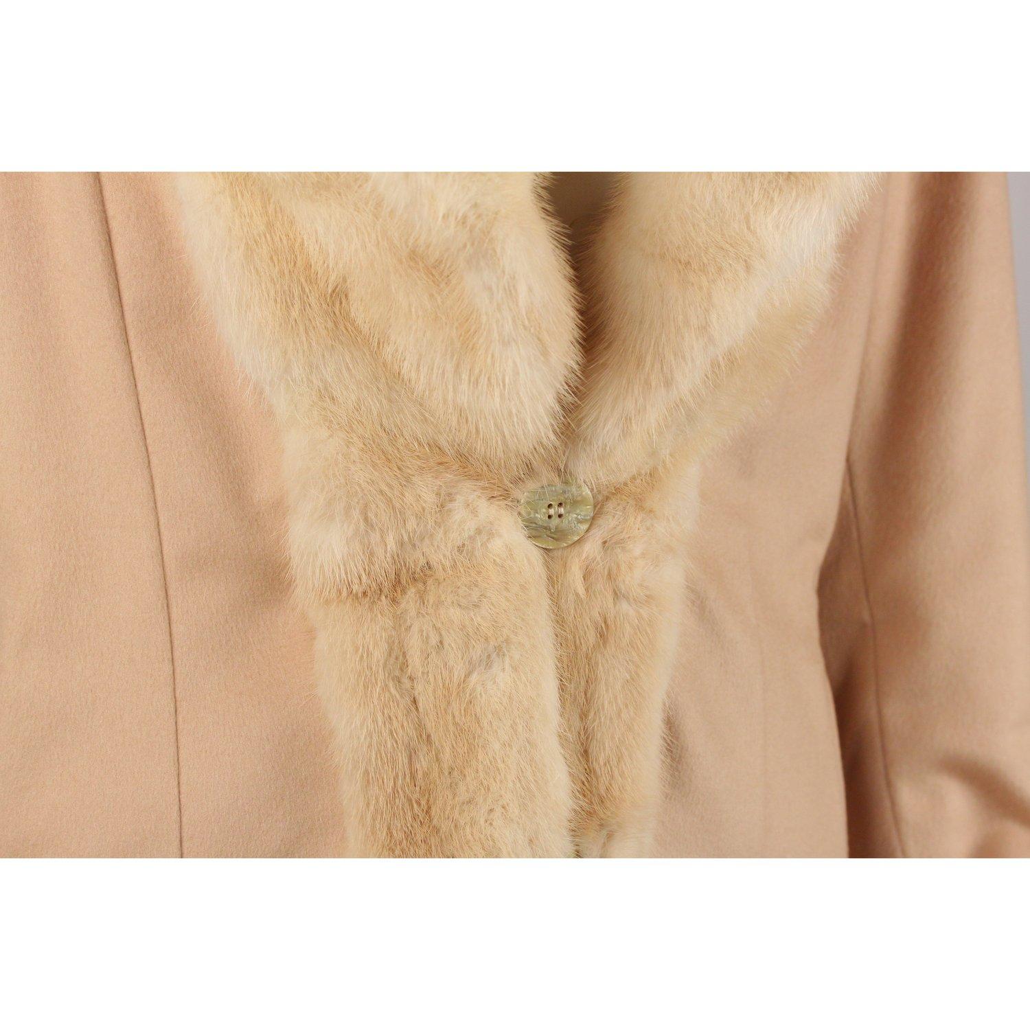 Beige  Reversible Jacket with Mink Fur Lining