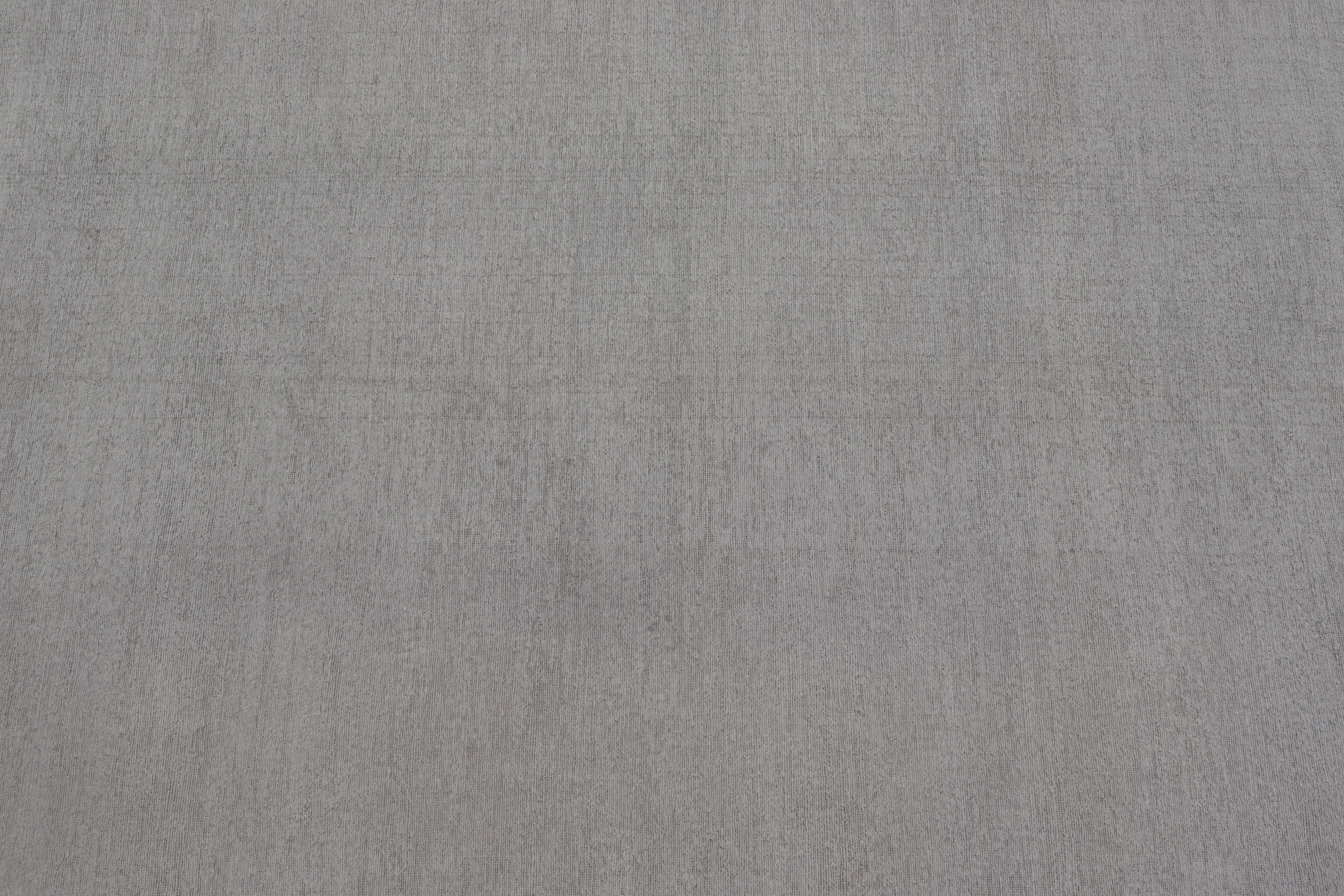 Tissé à la main Grand tapis moderne épais à tissage plat réversible au design minimaliste avec motif kaki en vente