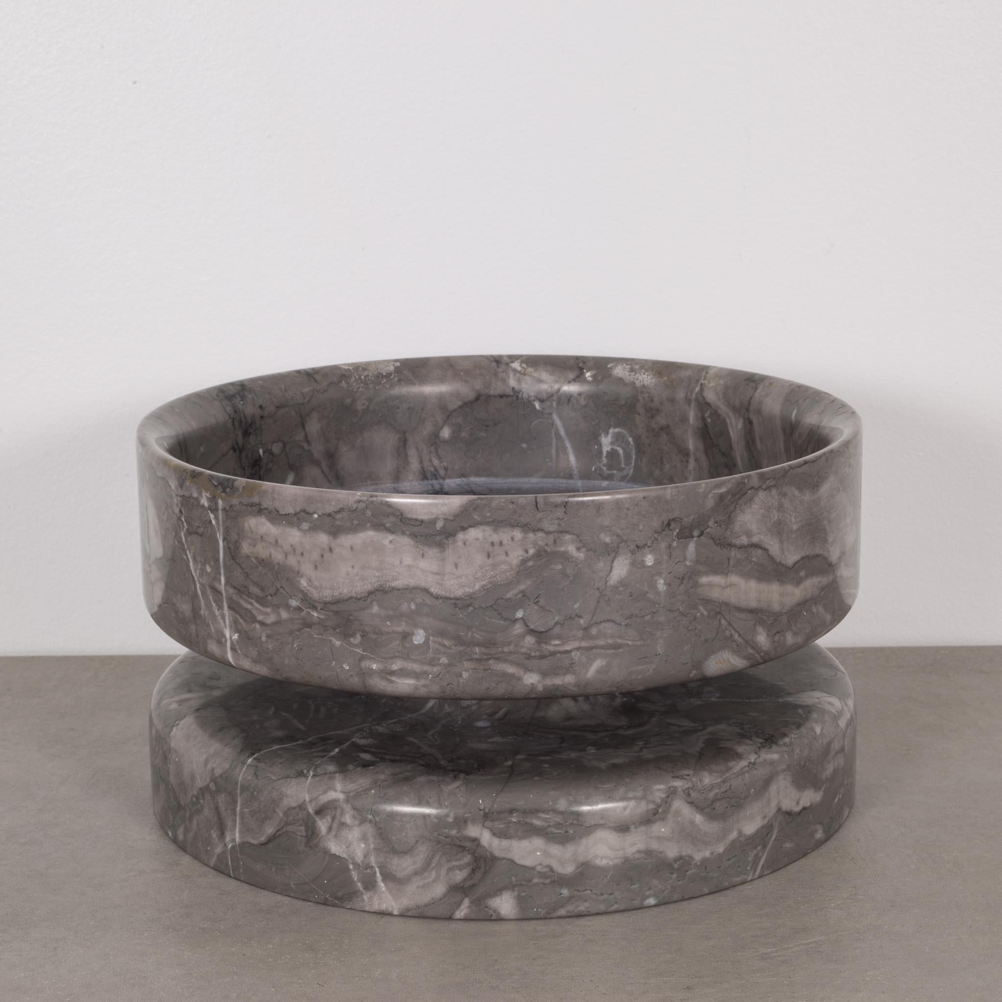 Mid-Century Modern Reversible Marble Bowl by Angelo Mangiarotti for Knoll International, circa 1960