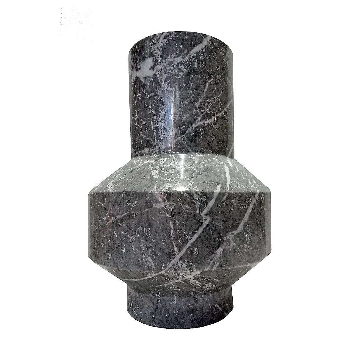 Reversible Marble Vase, Grey For Sale 3
