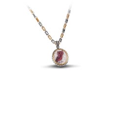 Reversible Mosaic Swarovski Owl Pendant Necklace, Dimitrios Exclusive M82