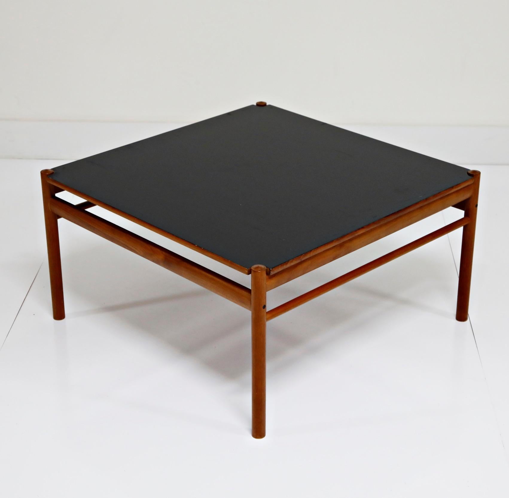 Danish Reversible Teak & Formica Coffee Table by Ole Wanscher for Poul Jeppesen, Signed For Sale