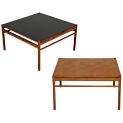 Vintage Reversible Teak & Formica Coffee Table by Ole Wanscher for Poul Jeppesen, Signed