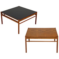 Tables basses réversibles en teck et formica d'Ole Wanscher pour Poul Jeppesen