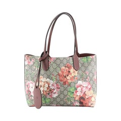 Reversible Tote Blooms GG Print Leather Small