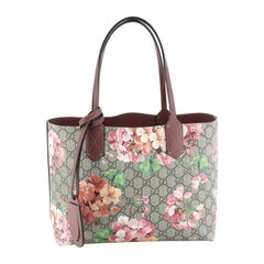 Reversible Tote Blooms GG Print Leather Small
