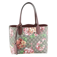Reversible Tote Blooms GG Print Leather Small