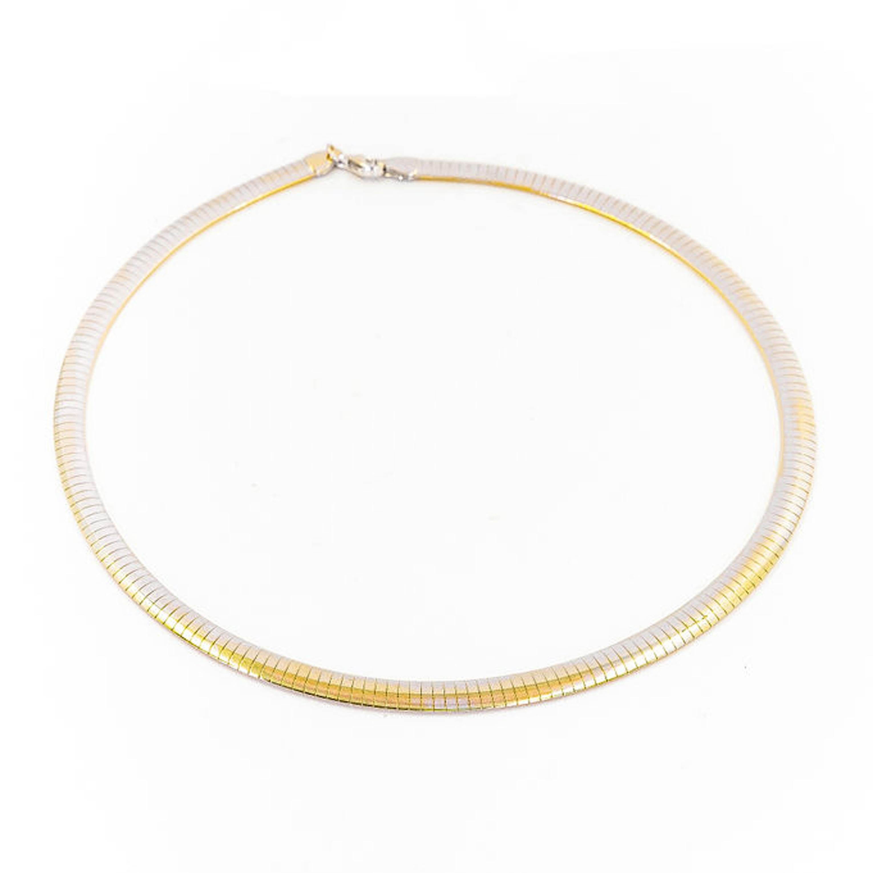 Collana Omega bicolore reversibile In condizioni buone in vendita a Coral Gables, FL