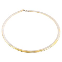 Reversible Two Tone Omega Necklace