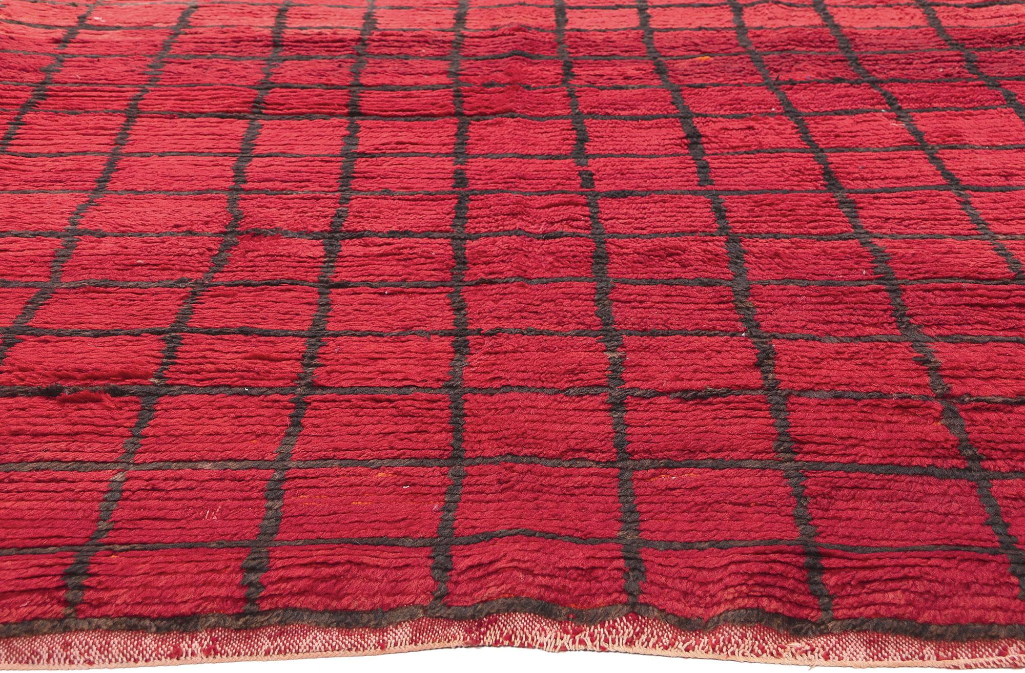 Wendbarer marokkanischer Vintage-Teppich, Bauhaus Kubismus trifft Stammeskunst-Enchantment im Angebot 6